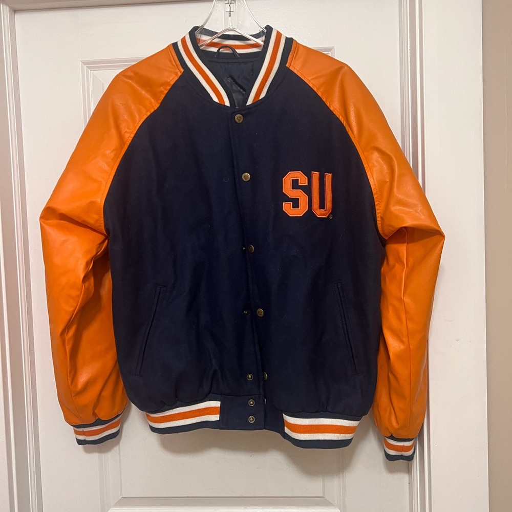 Syracuse University, vintage varsity jacket perfect for tailgating and football